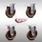 Service Caster 5 Inch SS High Temp Glass Filled Nylon Top Plate Caster Lock Brake 2 Rigid, 2PK SCC-SSTTL20S514-GFNSHT-2-R-2 - alternate 1
